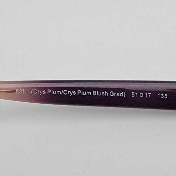 Coach HC6082 5351 Crystal Plum Crystal Plum Blush Gradient Eyeglasses Frame 51mm - Picture 8 of 14